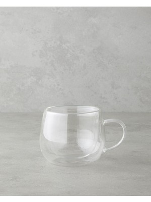 English Home Mistral Borosilikat Cam Double Wall Kupa 180 ml Şeffaf