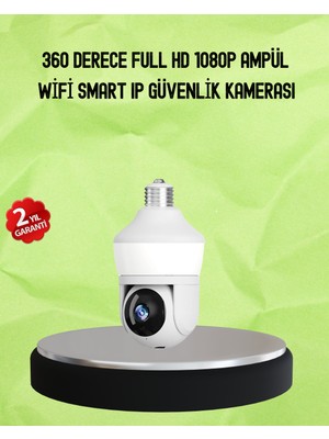Novytech Hareket Algılamalı 360° Wi-Fi Akıllı Ampül Kamera