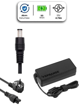 Akıllı Durak 19V 4.74A 4.8 * 1.7mm Bullet 90W Hp Için Laptop Adaptör