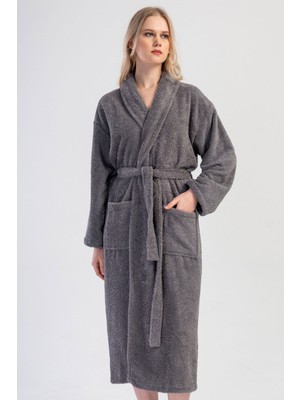 Vienetta Pamuklu Kadın Sal Yaka Uzun Boy Bornoz, 161713