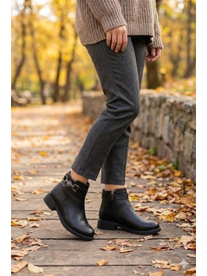 Fort 1091 Rahat Toka Detaylı Kaymaz Taban Sıcak Astar Kadın Bot