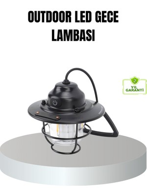 Zero Land Sptrns Retro Kamp Lambası Su Geçirmez Taşınabilir Gece Işığı Uzun Pil Ömürlü