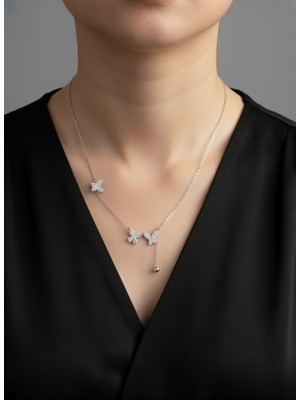 Zarene Silver Gece Kelebeği 925 Ayar Gümüş Kolye