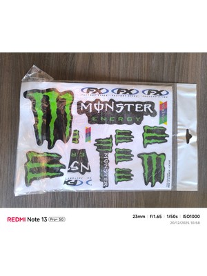 Topuz Motor motosiklet Sticker Yapıştırma Monster