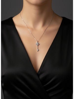 Zarene Silver Asil Anahtar Kolye 925 Ayar
