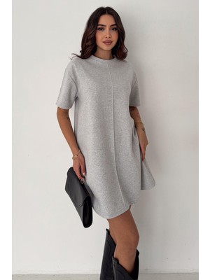 Kadın Rahat Kesim Kısa Elbise – Soft Line