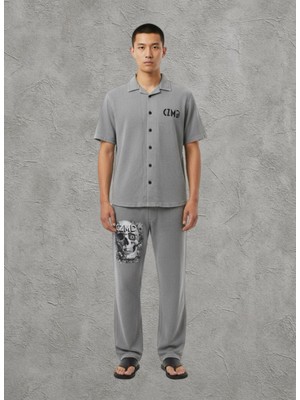 Czmd Urban Light Grey Baggy Sport Set – Gömlekli Spor Takım