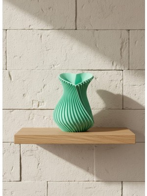 Zero Land Sptrns Kalpli Turkuaz Dekoratif Vazo 24 cm Modern Şık Tasarım