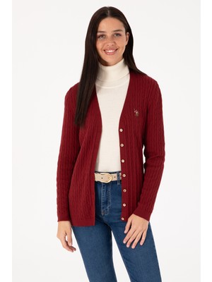 U.s. Polo Assn. Kadın Bordo Hırka (Triko) 50317682-VR014