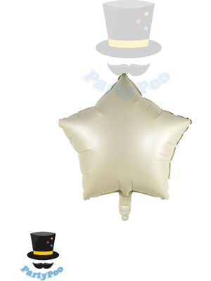 Krem Yıldız Folyo Balon 45 cm