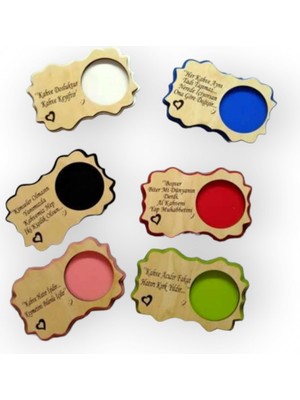 Duyar Kahve Fincan Altlığı Ahşap 6 Renk