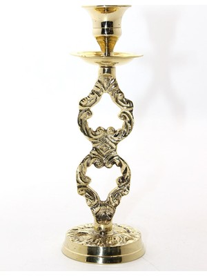 Tbl Dekor Tekli Pirinç Şamdan Model 4