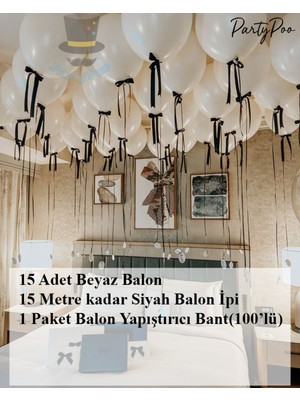 Bride To Be 15 Beyaz Balon Seti – Bekarlığa Veda ve Özel Gün Parti Süsleme Malzemesi