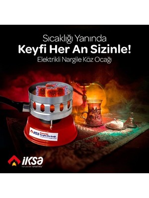 Verto Yuvarlak Galvaniz Elektrikli Nargile Köz Ocağı