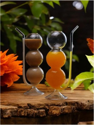 Verto Pipetli Boğumlu Cam Bardak