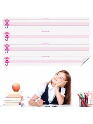 Inura Global® Kılavuz Çizgili Akıllı Kağıt Yazı Tahtası Duvarda Iz Bırakmaz Statik Yeni Müfredata Uygun 100X56CM