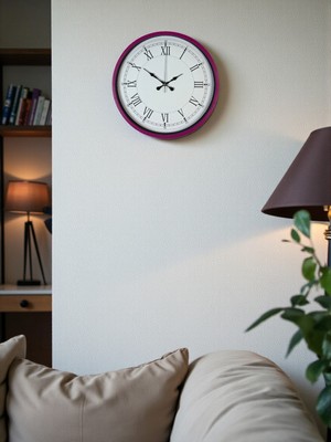 Zentime 36 cm Pembe Dekoratif Duvar Saati