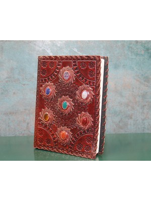 Verto Taşlı Deri Defter Model 10