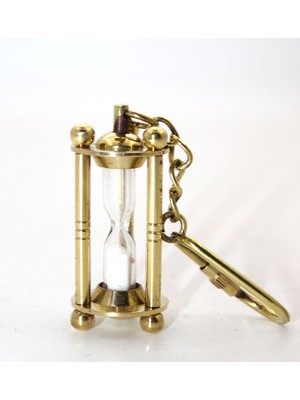 Verto Pirinç Kum Saati Anahtarlık Model 2