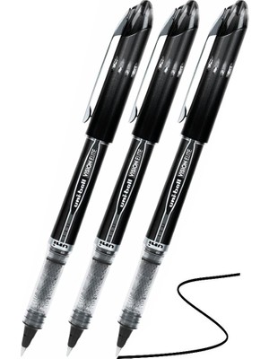 Artlantis Siyah Pilot Kalem UB-205 Vision Elite 0.5mm 3 Adet Uniball Pilot Kalem 0.5 mm Roller Uçlu Pilot Kalem Ince Uçlu Likit