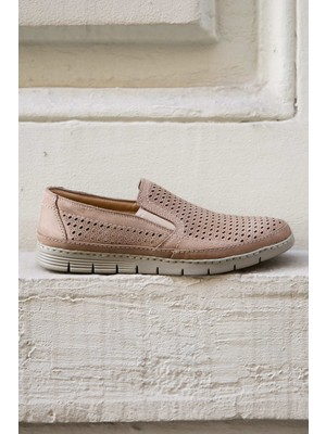 Vantaggio Shoes Massa Nubuk Deri Delikli Comfort Erkek Ayakkabı