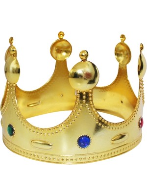 NW NessiWorld Plastik Kral Tacı Altın Renk Çocuk Boy