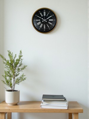 Zentime 36 cm Kahverengi Dekoratif Duvar Saati