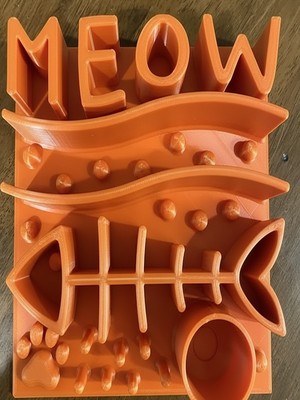 Generic Kediler Için 3D Baskı Mama Zeka Oyuncağı – Patiyle Mama Alma, Yavaş Besleme ve Zihinsel Aktivite Sağlayan Etkileşimli Kedi Oyuncağı