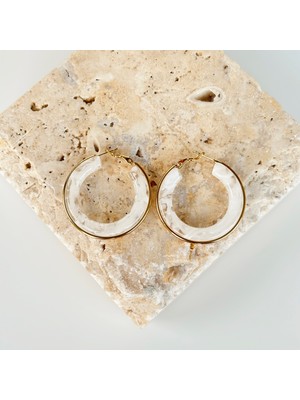 Vesce Atelier Marble Grand Hoop Küpe