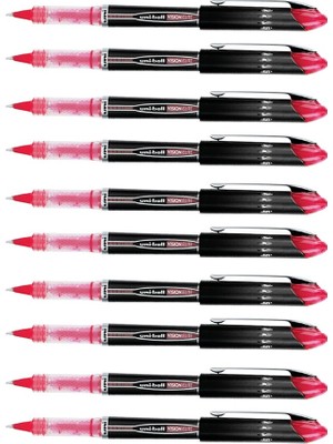 Artlantis Kırmızı Pilot Kalem UB-205 Vision Elite 0.5mm 10 Adet Uniball Pilot Kalem 0.5 mm Roller Uçlu Pilot Kalem Ince Uçlu Likit