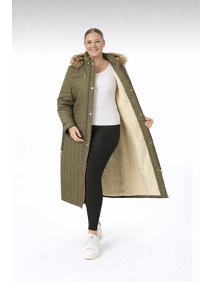 TUTveAL Collection Su Itici Mont, Büyük Beden Kaban,büyük Beden Kapitone, Içi Tüylü Mont, Araboy Mont,kışlık Mont