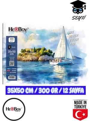 Seyfi Kırtasiye 35X50 Eskiz Kara Kalem Çizim Defteri 300 gr Telli 12 Sayfa Herboy