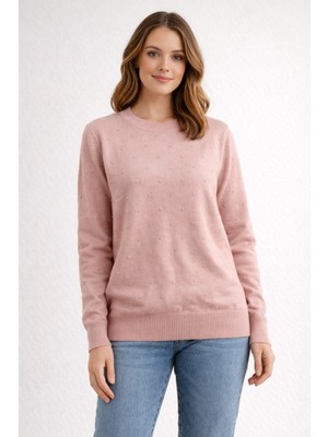 Modaplaza Kadın Ponpon Desenli Triko Kazak 5826