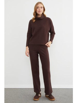 FullaModa Basic Balıkçı Yaka Beli Lastikli 2 Li Takım