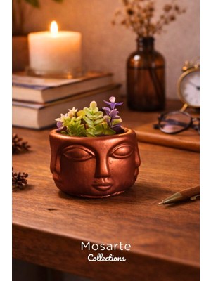 Mosarte Buda Series Minimalist Soyut Yüz Vazo / Heykel – Modern Dekoratif  (Orta Boy)