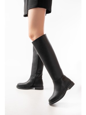 Etiler Collection 2024-3007 Siyah Fermuarlı Günlük Kadın Çizme