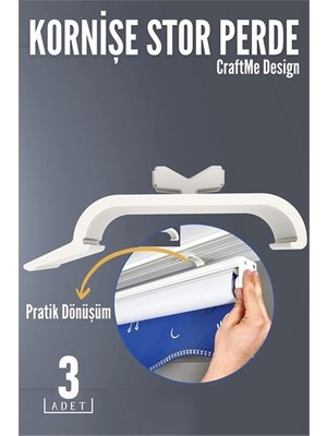 LTG Nova 3 Lü Kornişe Stor Perde Dönüştürücü – Perde Rayınızla Stor Perdeyi Buluşturmanın En Pratik Yolu