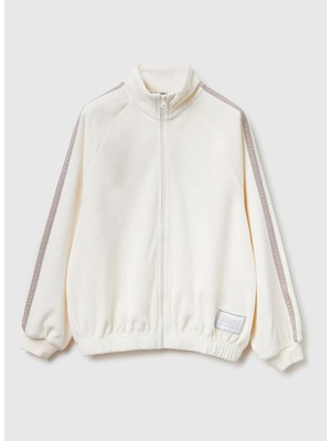 United Colors Of Benetton Ekru Kız Çocuk Nakışlı Sweatshirt 3UAPC505Q