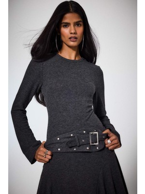 DeFacto Fitted Bisiklet Yaka Uzun Kollu Tişört G8438AX25WN