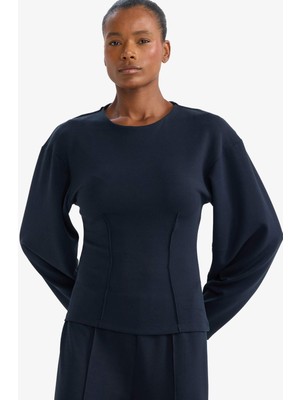 DeFacto Bisiklet Yaka Uzun Kollu Tişört G6598AX25WN