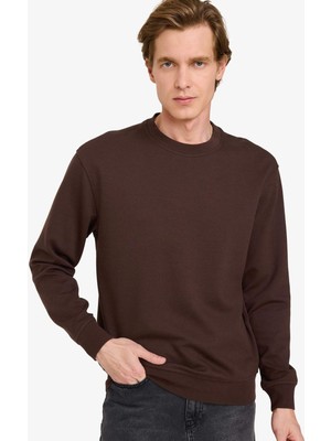 DeFacto Bisiklet Yaka Basic Düz Sweatshirt G6721AX25AU