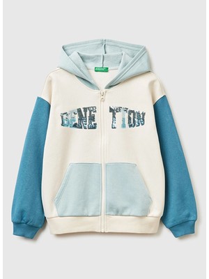 United Colors Of Benetton Pembe Kız Çocuk Payetli Sweatshirt 39M2C505O