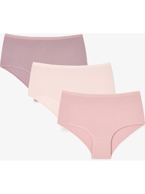 Penti Renkli Deep Clay 3'lü Yüksek Bel Slip Külot