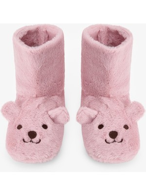Penti Lila Happy Bear Hayvan Nakışlı Ev Botu