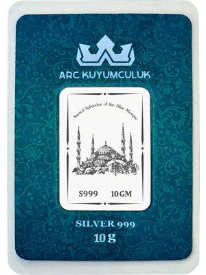Archin Sultan Ahmet Camisi Temalı 999 Ayar Gümüş ile Üretilmiş Hediyeye Özel 10 Gram Gümüş KÜLÇESI-788
