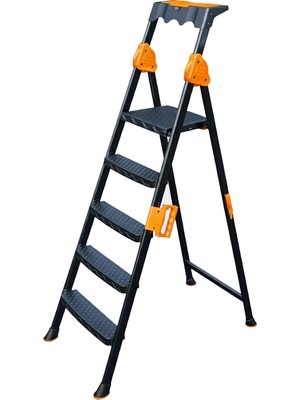 Ertekpa Mensa Plus 4+1 Basamaklı Metal Siyah Merdiven
