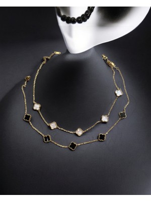 Rüzgar Bijuteri Yonca Figürlü 2’li Kolye Seti | Minimal Şık Tasarım | Günlük Kullanıma Uygun Kadın Kolye