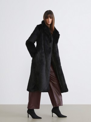 Soulife Ceket Yaka Kadın Kürk Kaban