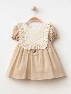 Lumia Baby Dantel Detaylı Kız Bebe Elbise