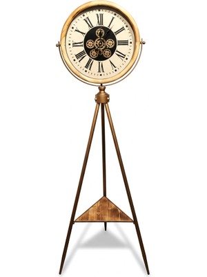 Livenda Özel Tasarım Metal Ayaklı Çarklı Saat ALK5120